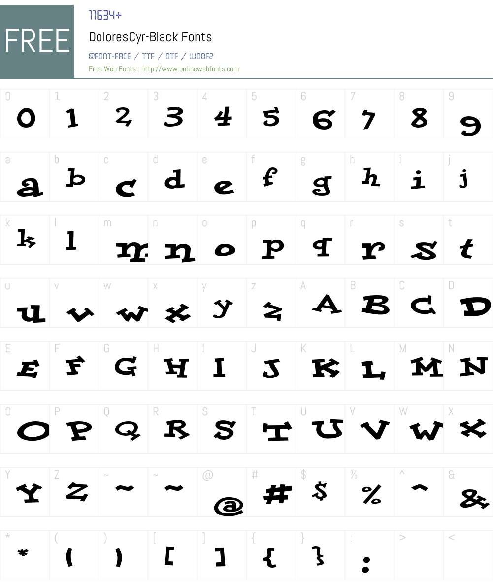 DoloresCyr Font Screenshots