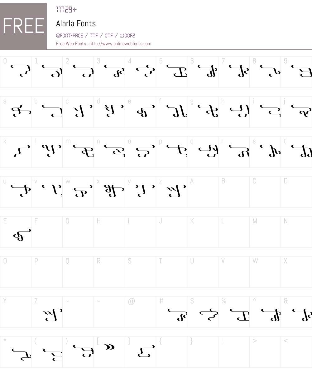 Alarla Font Screenshots