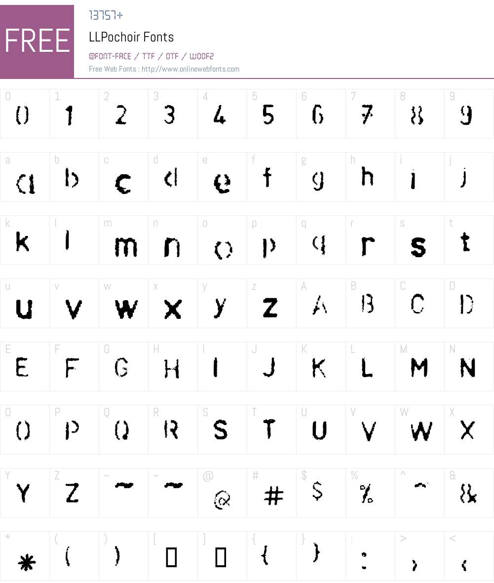LLPochoir Font Screenshots
