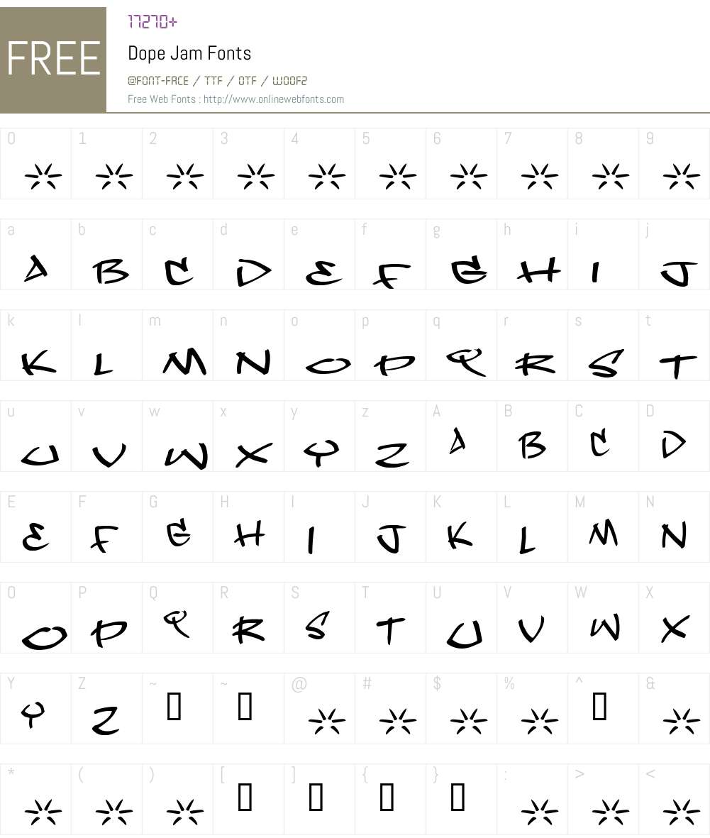 Dope Jam Font Screenshots