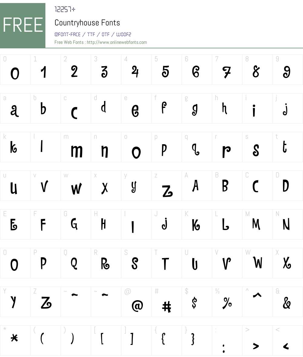 Countryhouse Font Screenshots
