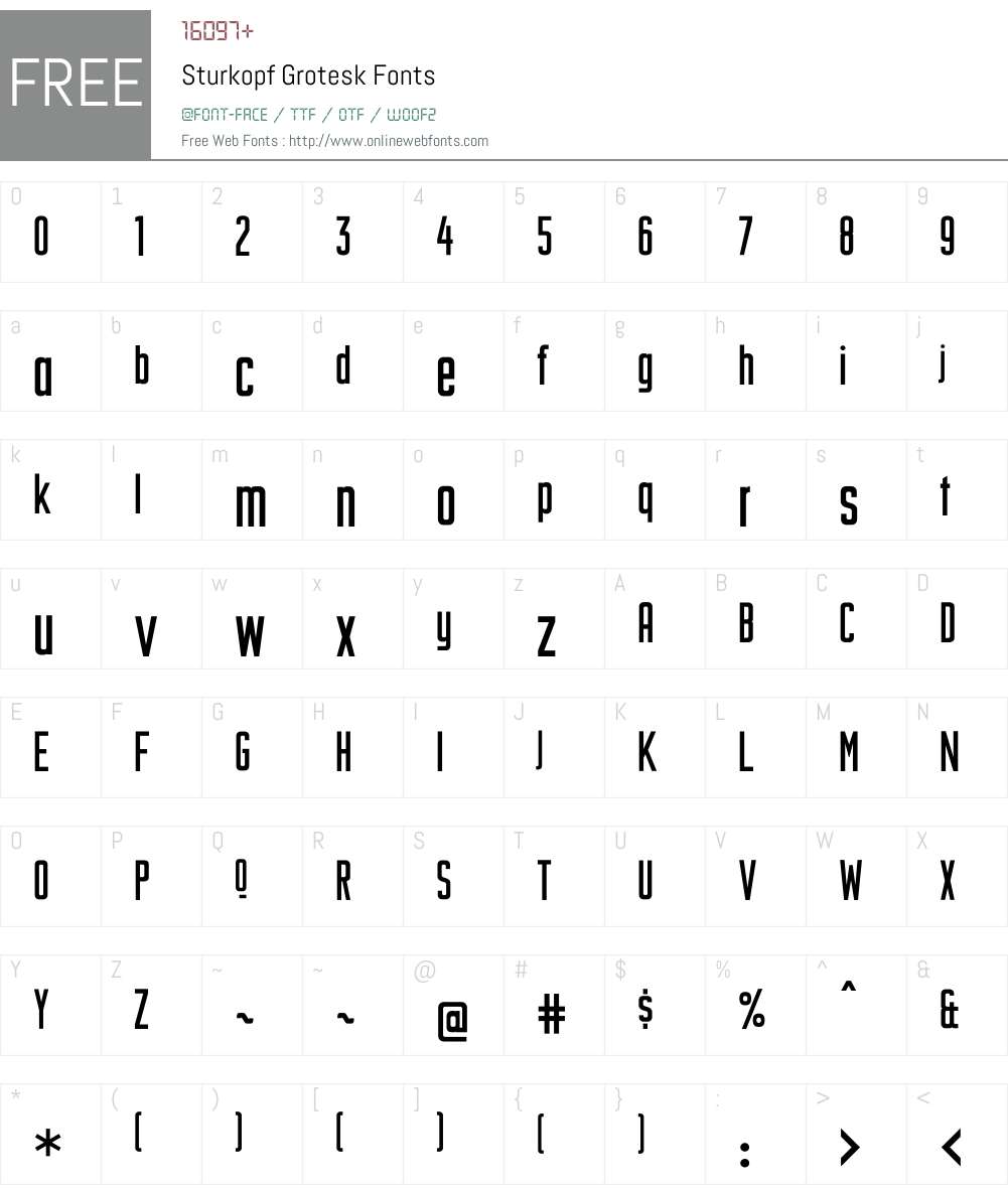 Sturkopf Grotesk Font Screenshots