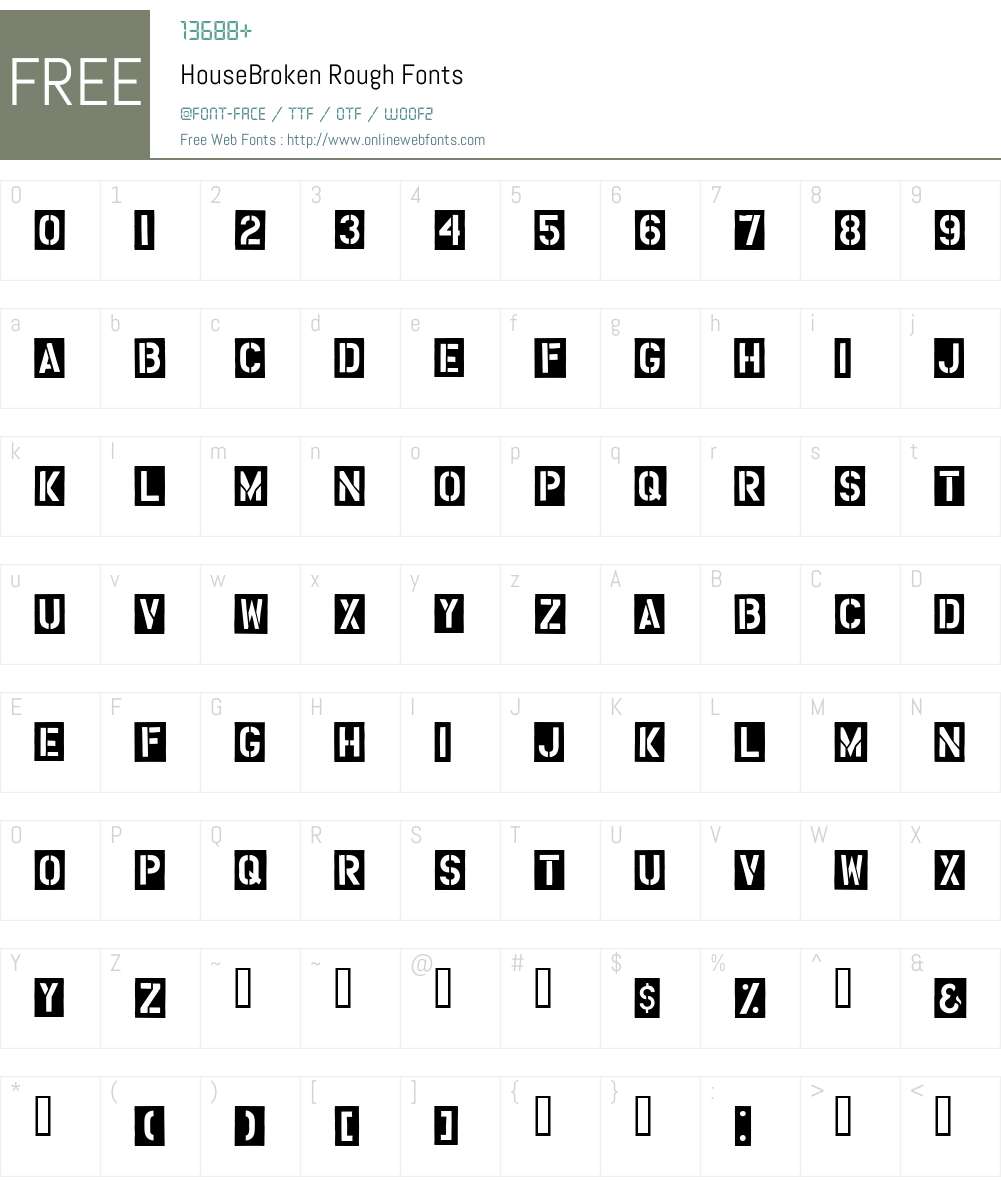 HouseBroken Font Screenshots