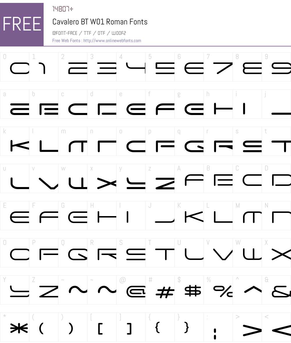 CavaleroBTW01-Roman Font Screenshots