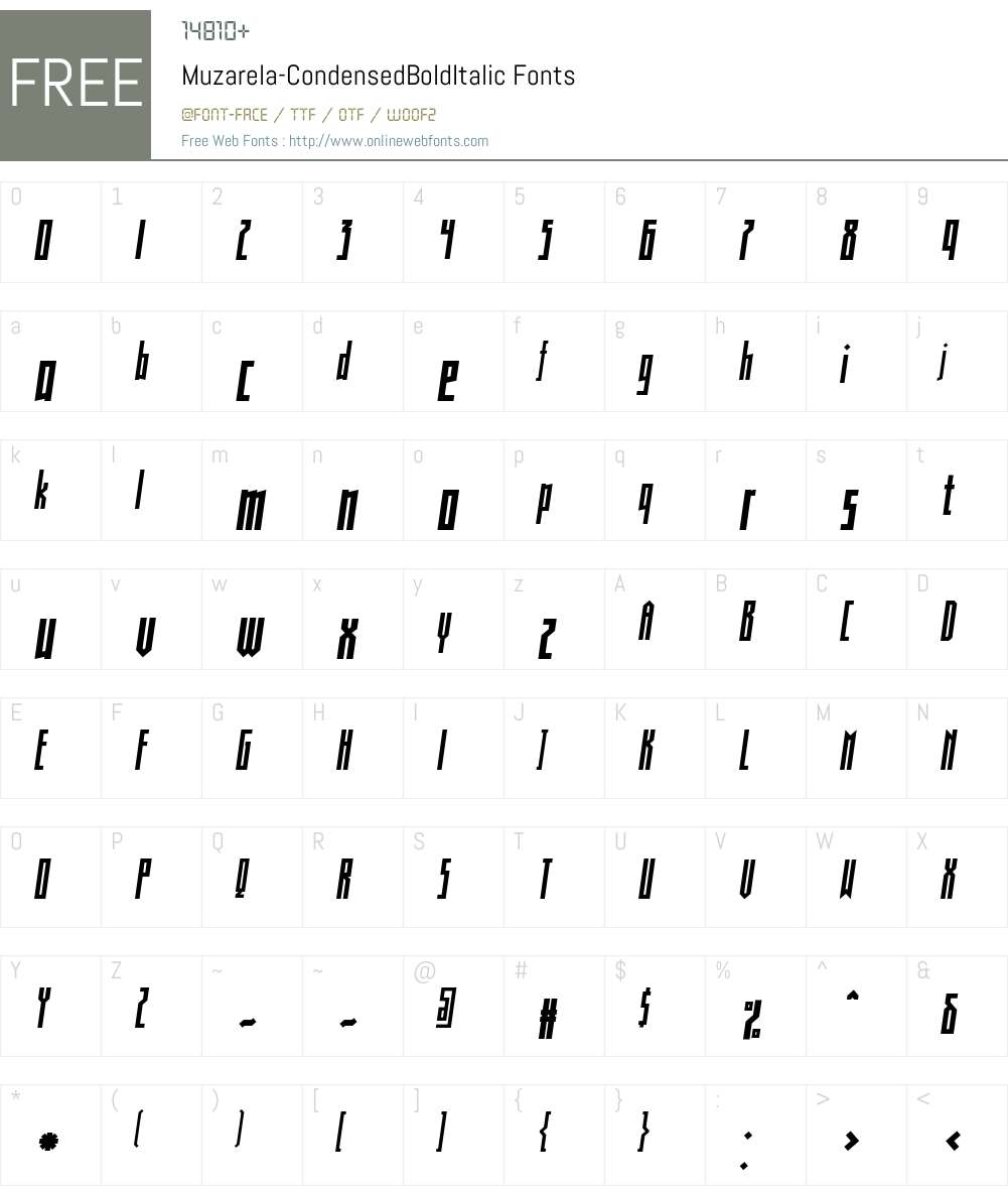 Muzarela 37 Font Screenshots