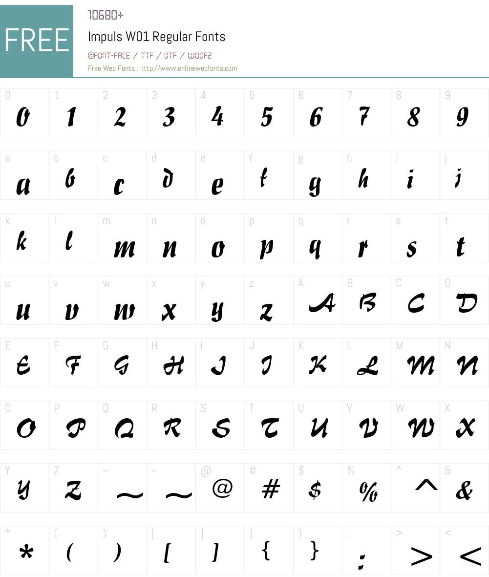 ImpulsW01-Regular Font Screenshots
