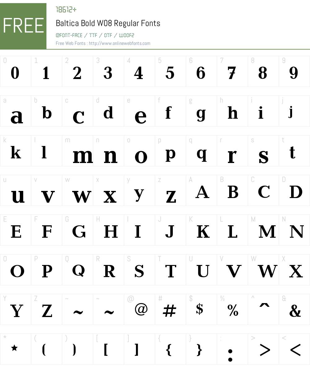Baltica Font Screenshots