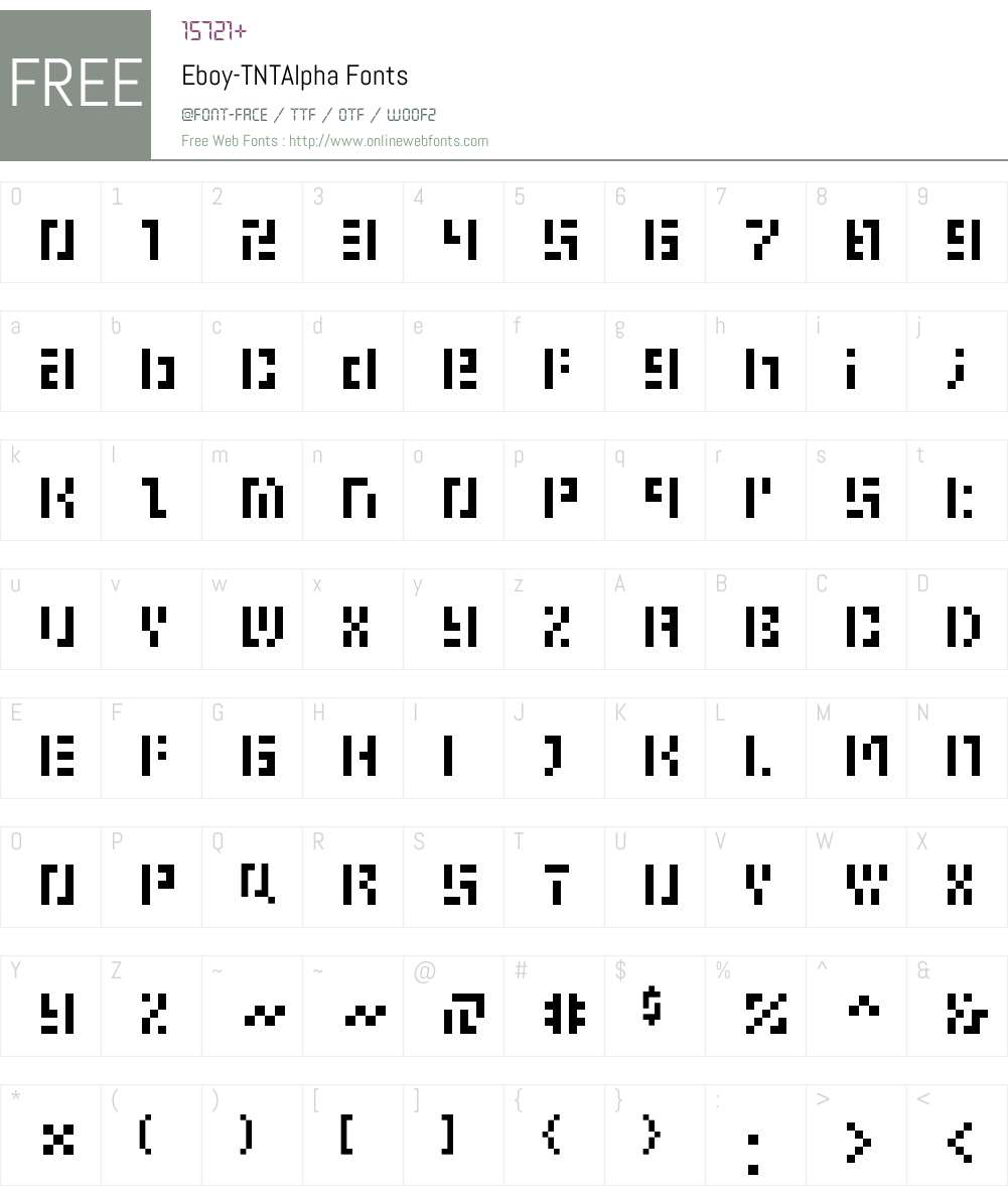 Eboy Font Screenshots