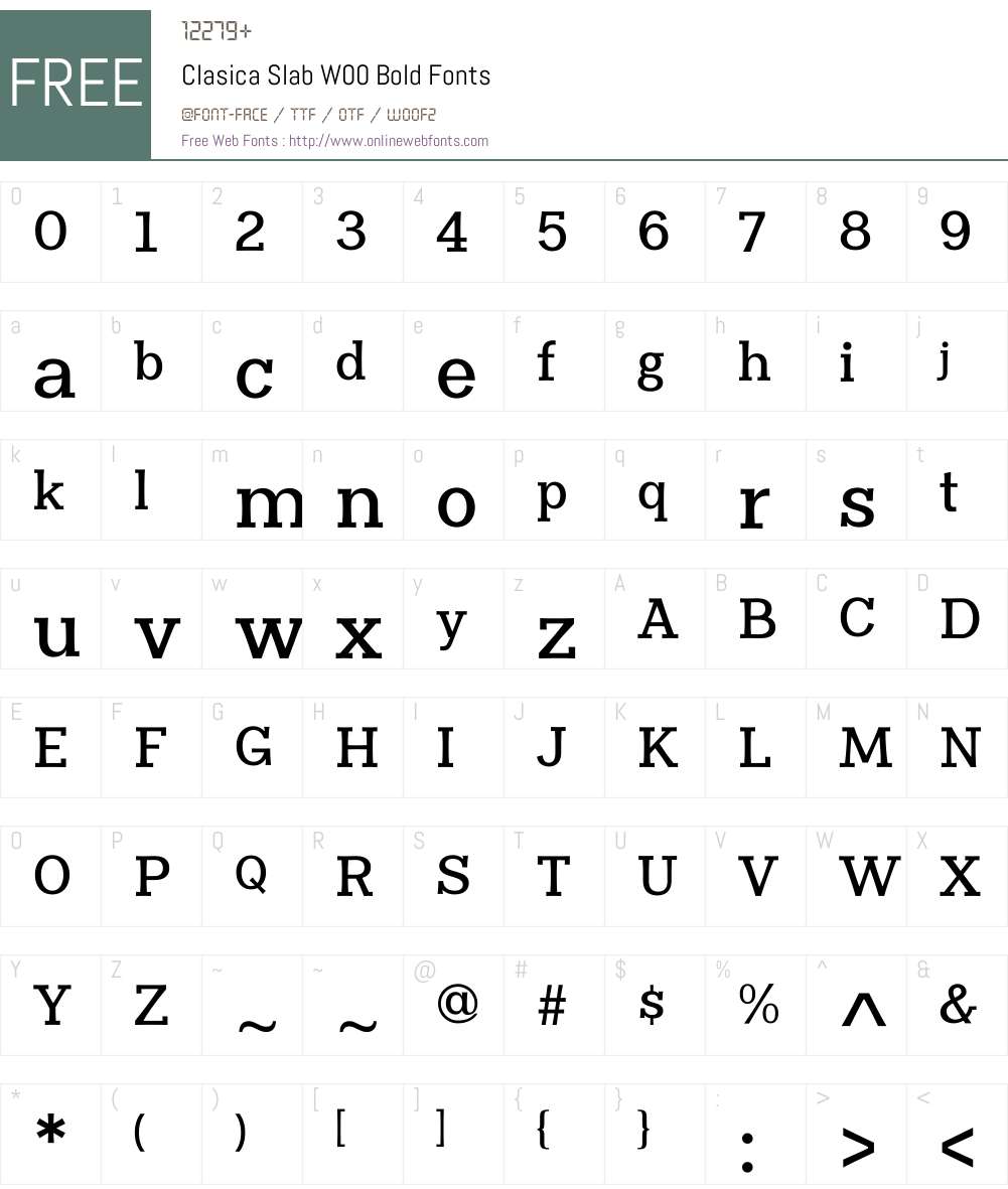 ClasicaSlabW00-Bold Font Screenshots