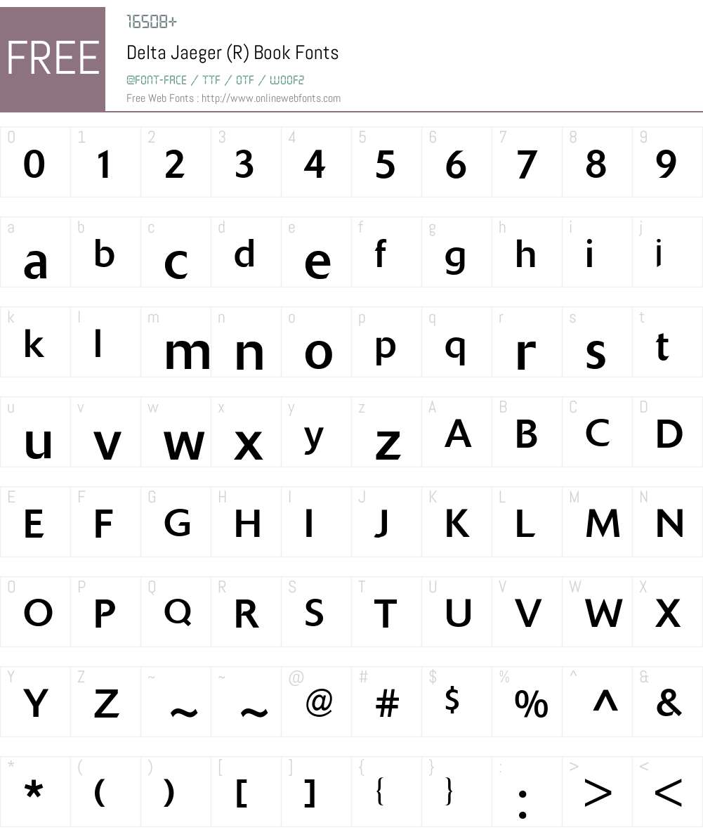 Delta BQ Font Screenshots