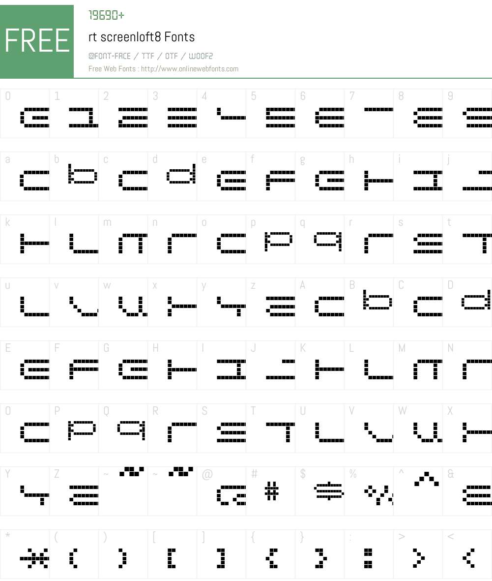 rt screenloft8 Font Screenshots