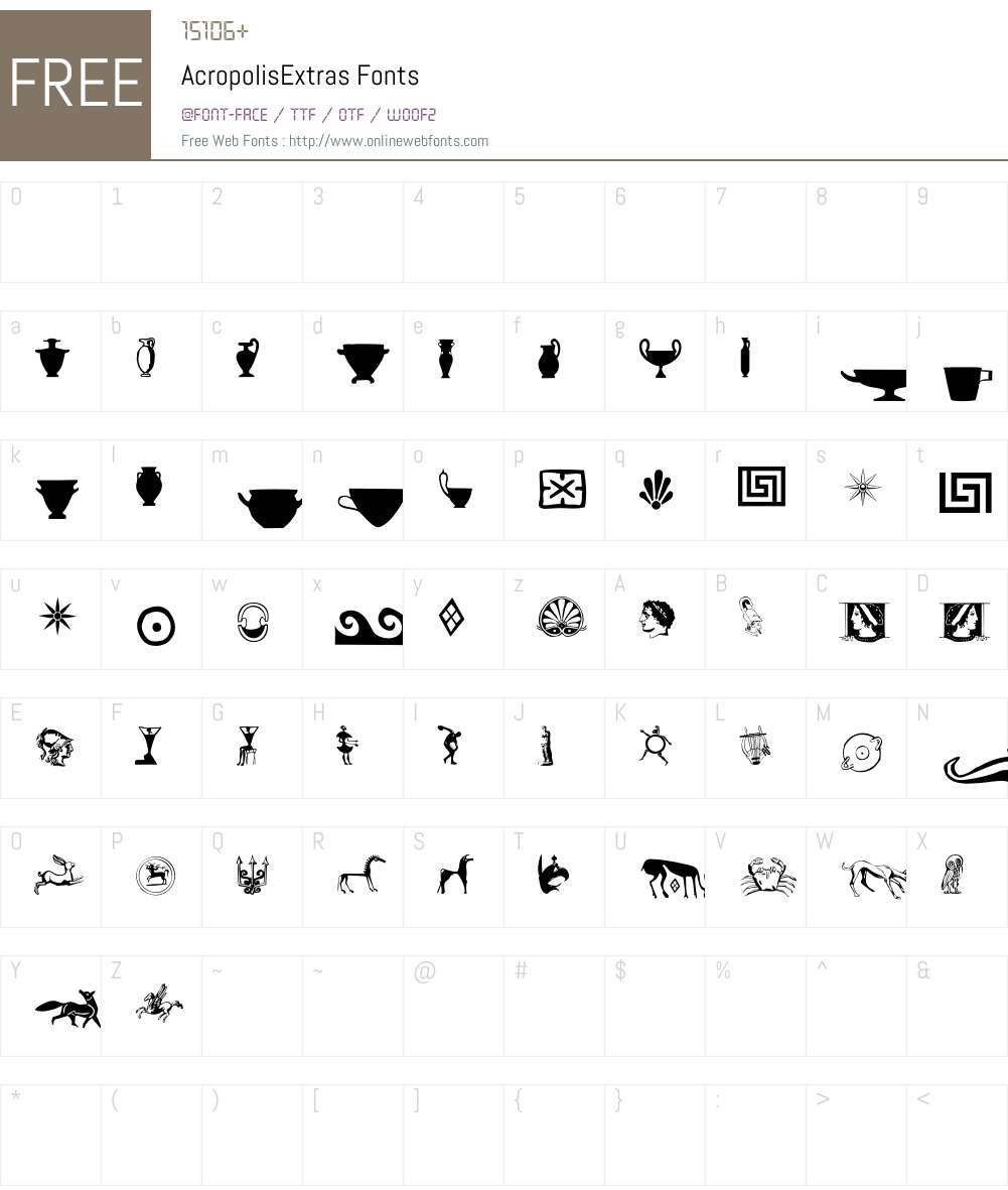 Acropolis Font Screenshots