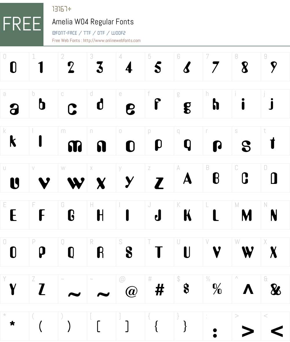 Amelia Font Screenshots