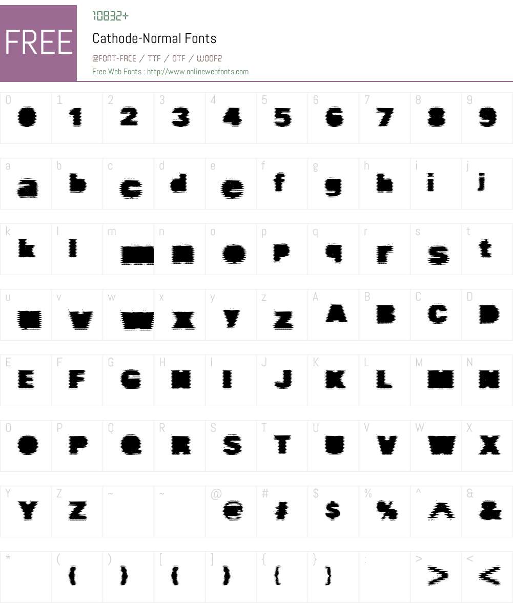 Cathode Font Screenshots