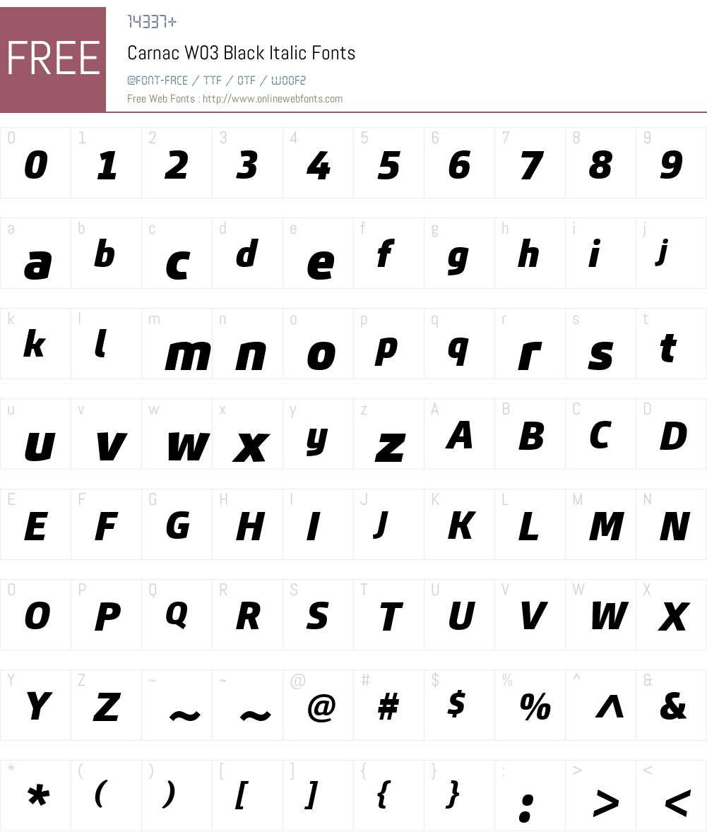 Carnac Font Screenshots