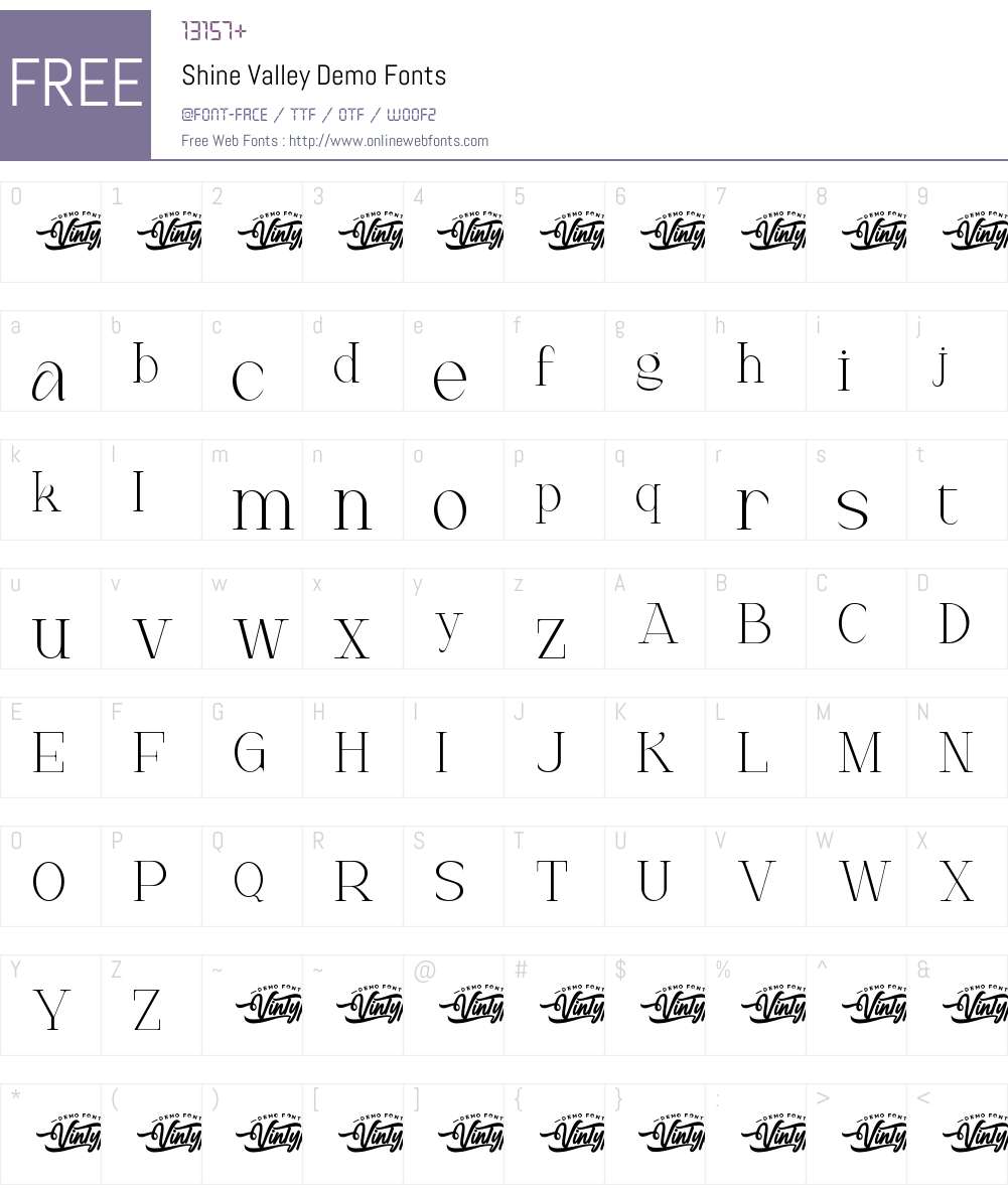 Shine Valley Demo 1.001;Fontself Maker 3.5.7 Fonts Free Download ...