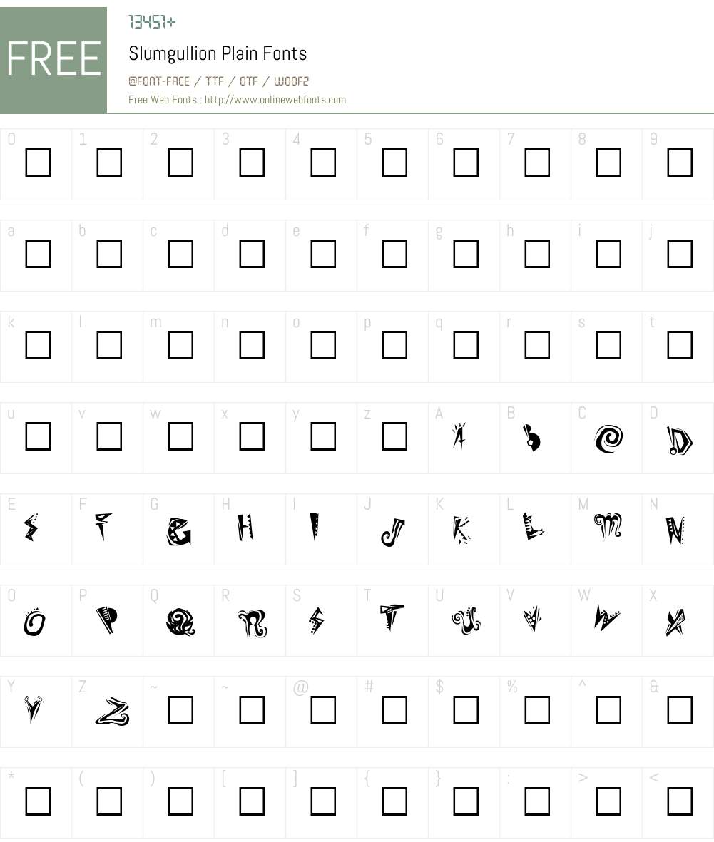 Slumgullion Font Screenshots