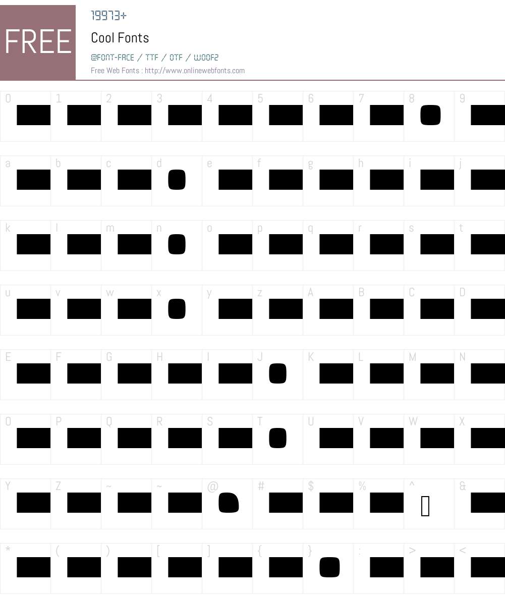 Cool Font Screenshots