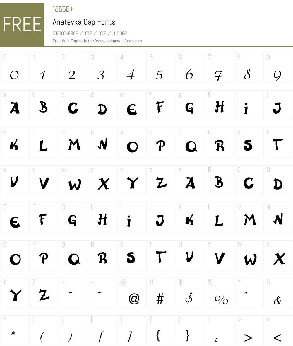 Anatevka Cap Font Screenshots