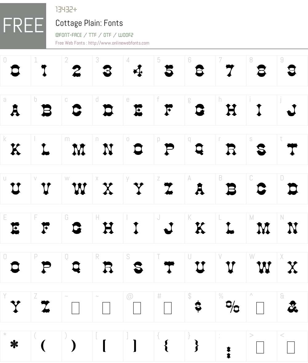 Cottage Font Screenshots