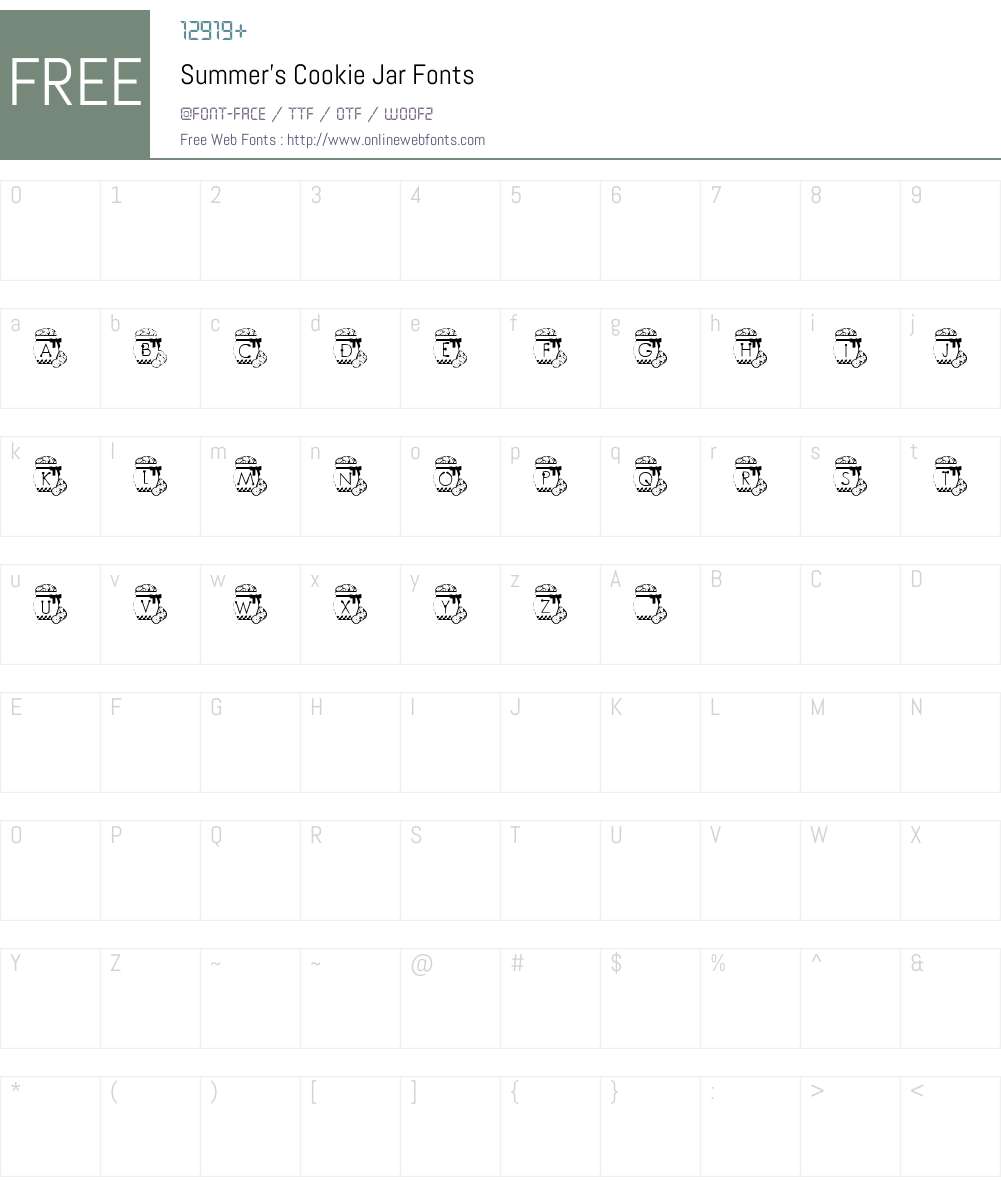 Summer's Cookie Jar Font Screenshots
