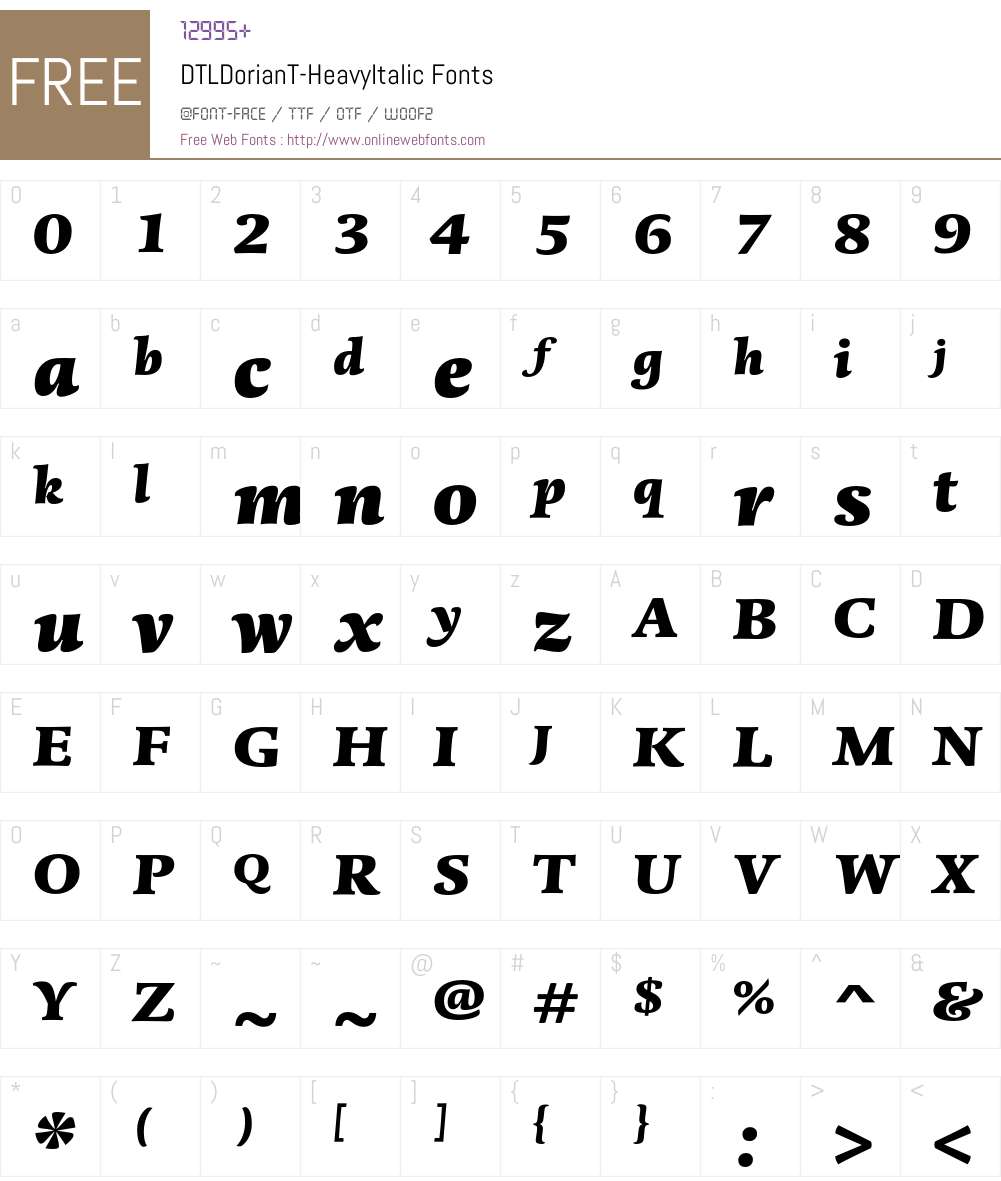 DTLDorianT Font Screenshots