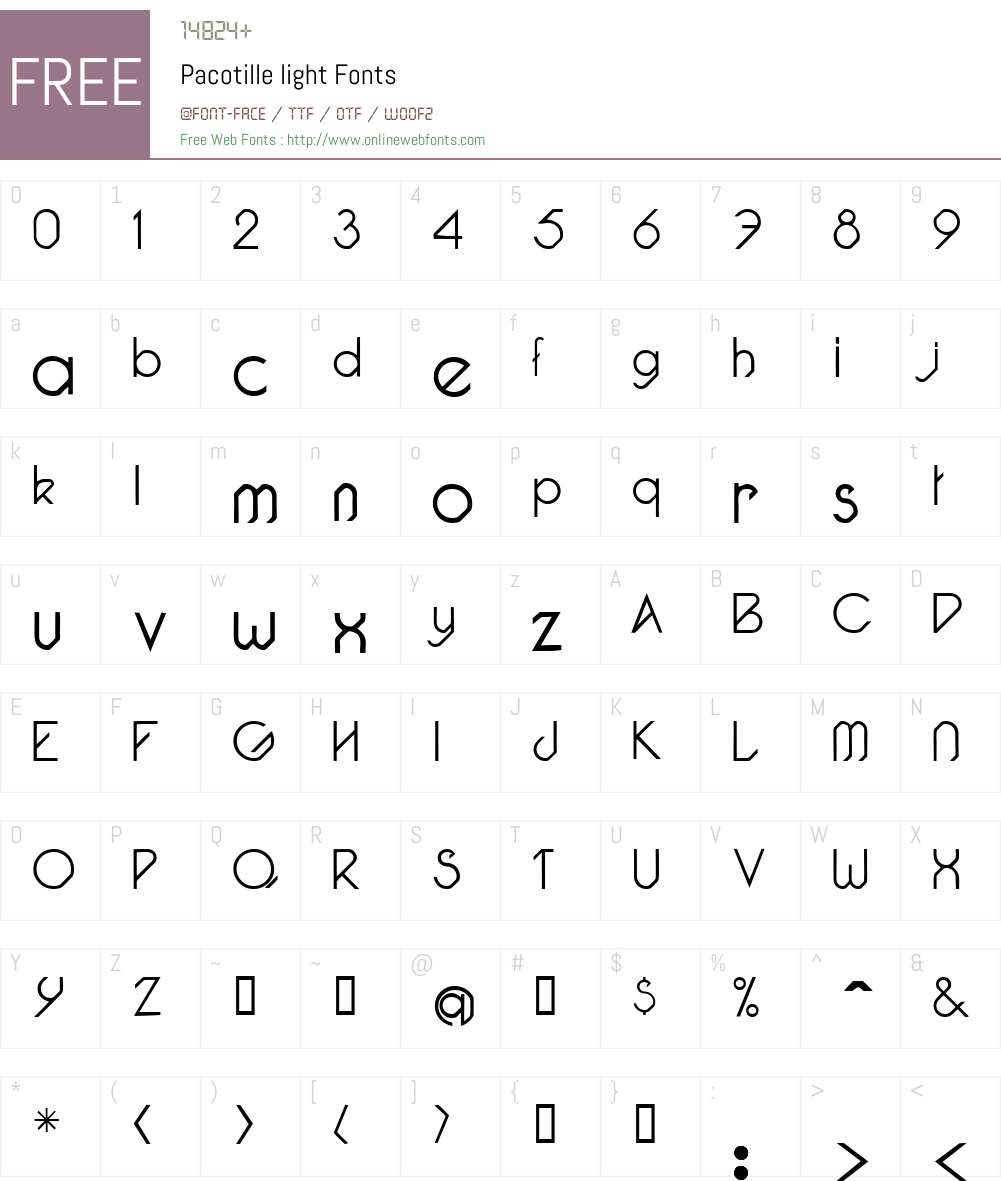 Pacotille Font Screenshots