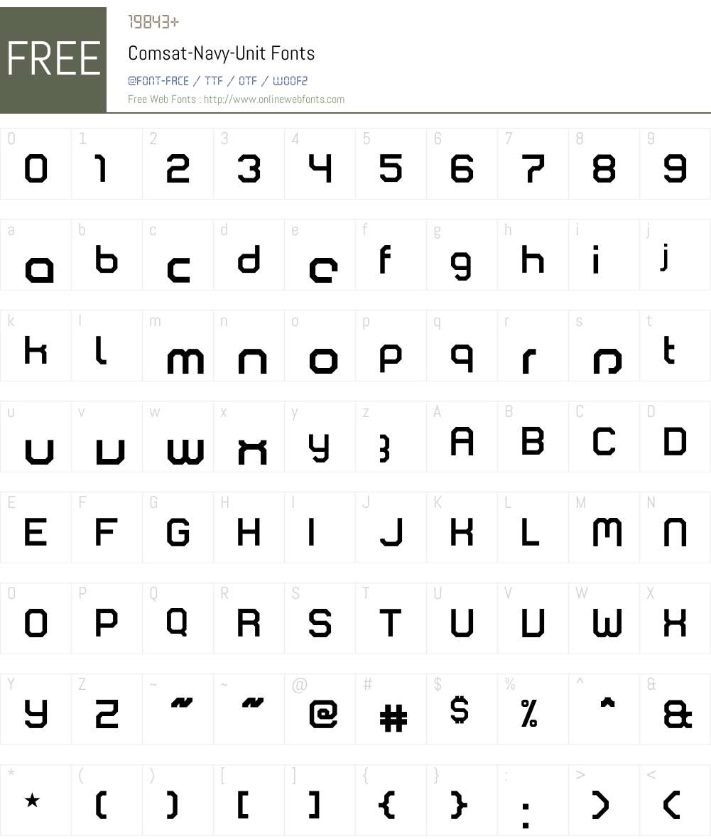 Comsat Font Screenshots