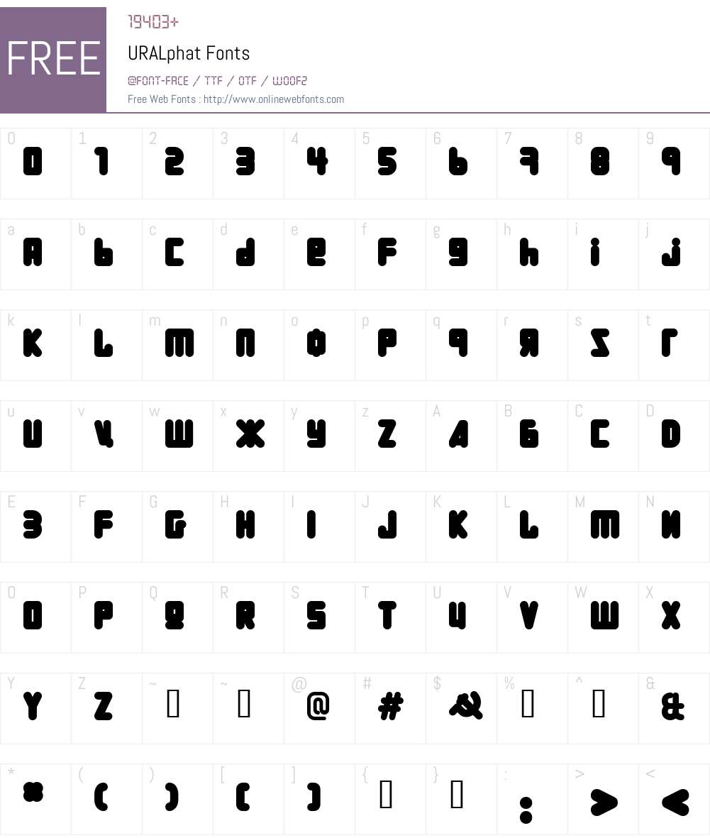 URALphat Font Screenshots
