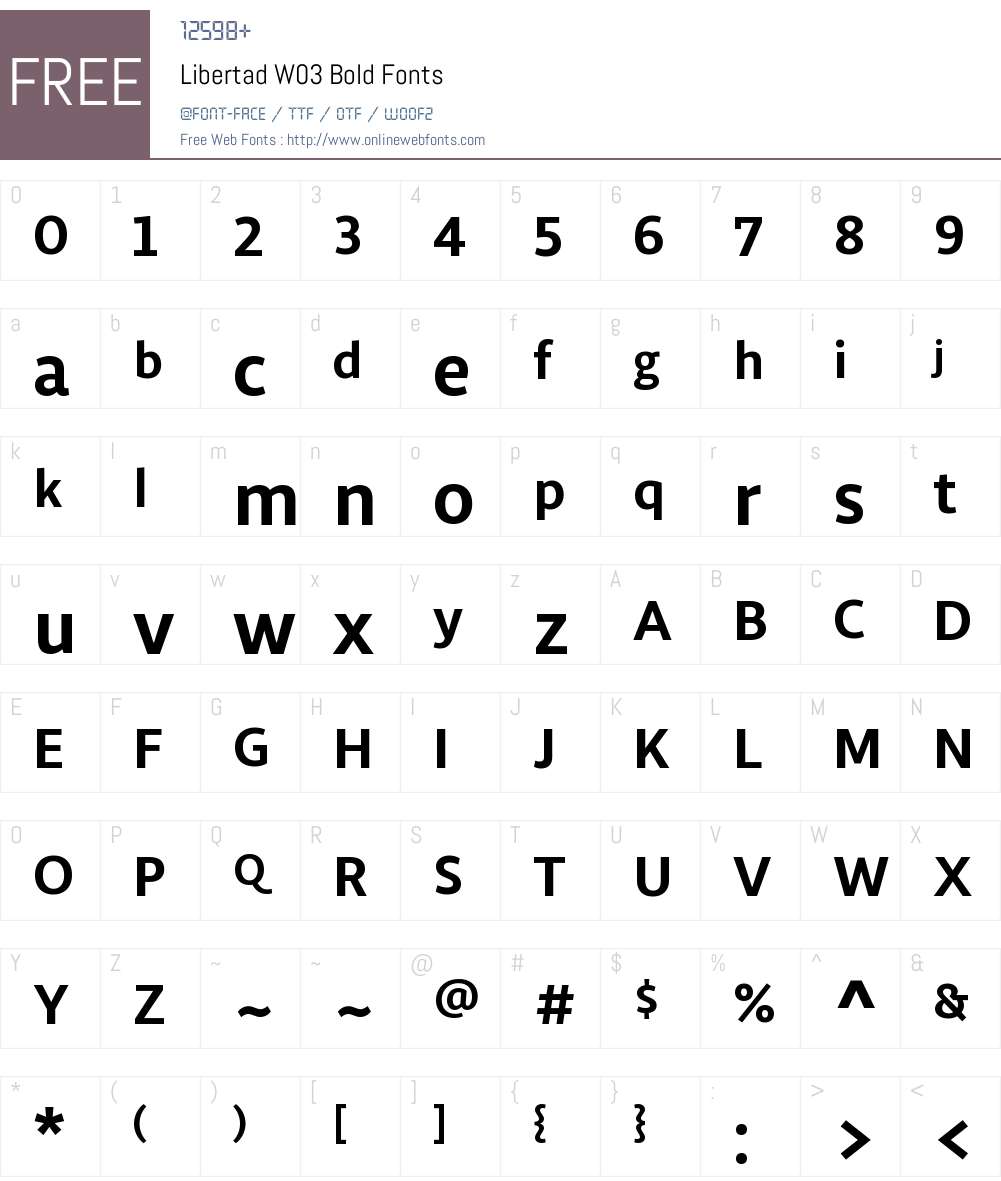 Libertad Font Screenshots