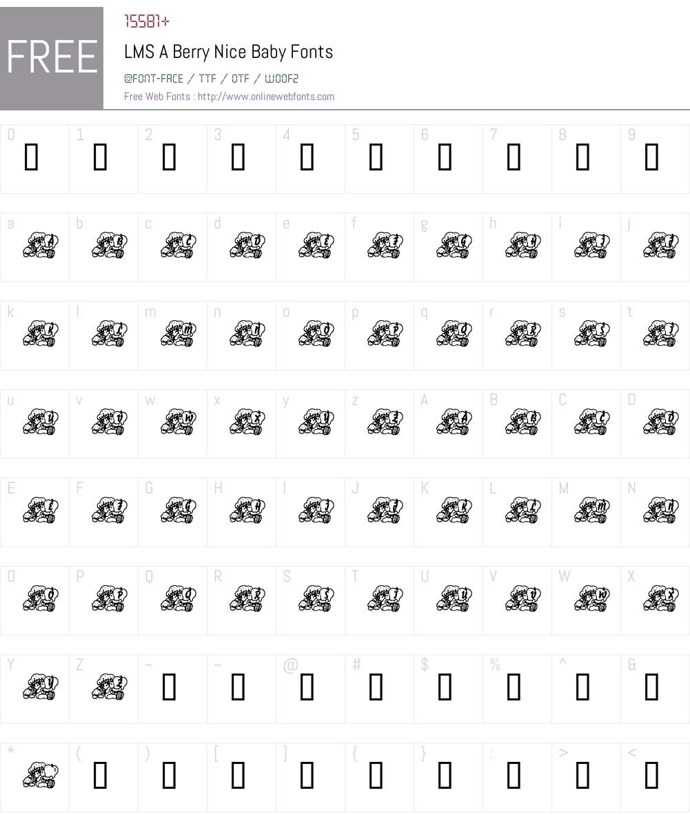LMS A Berry Nice Baby Font Screenshots