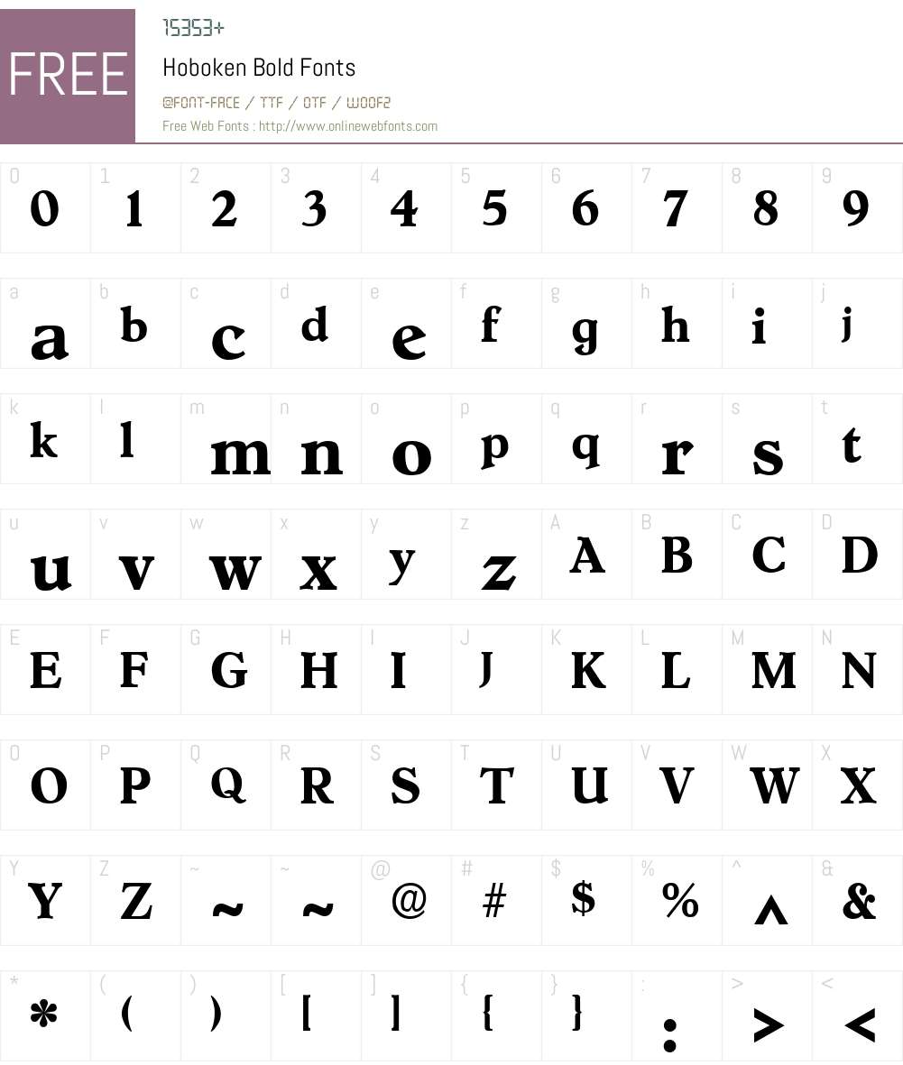Hoboken Font Screenshots
