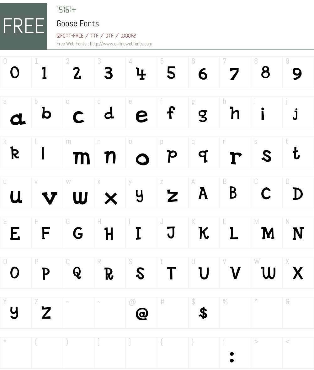 Goose Font Screenshots