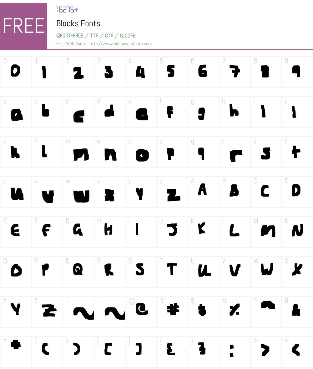 Blocks Font Screenshots