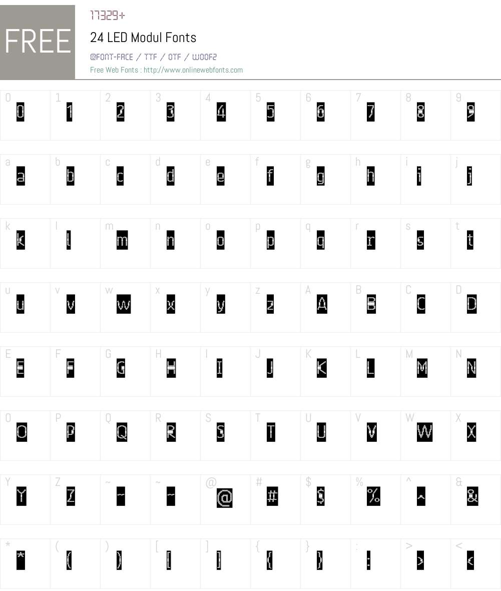 24 LED Modul Font Screenshots