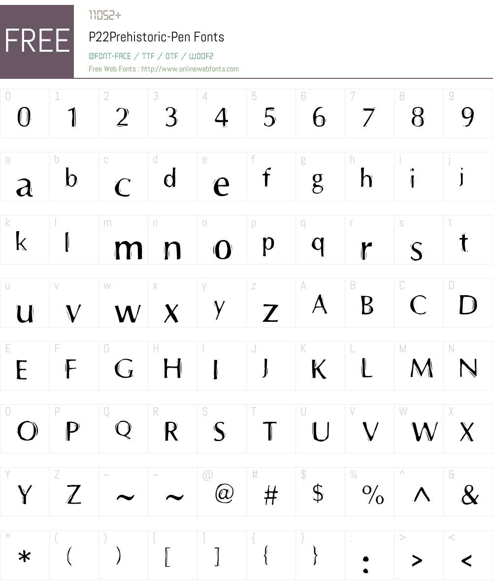 P22Prehistoric Font Screenshots