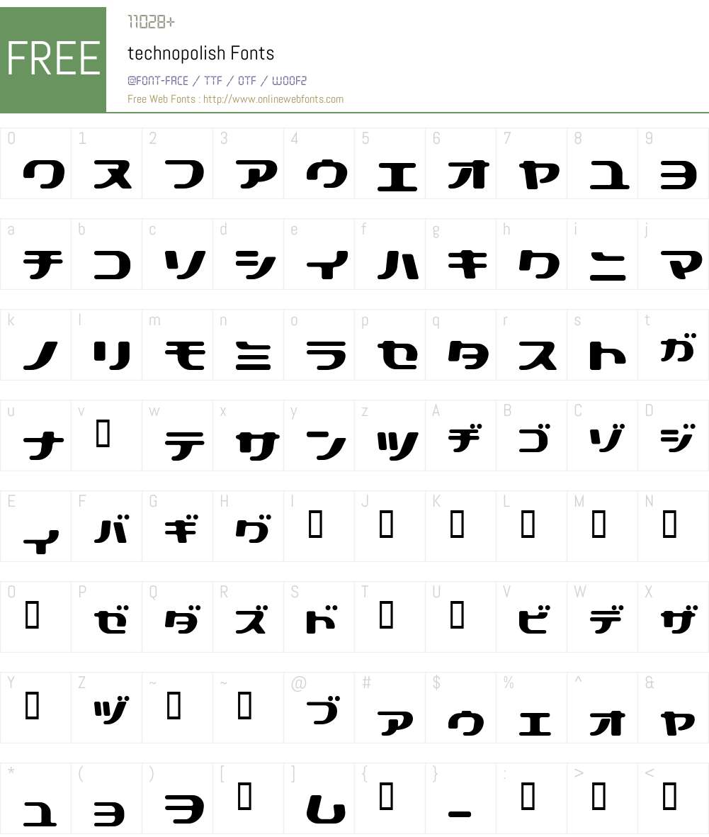 technopolish Font Screenshots