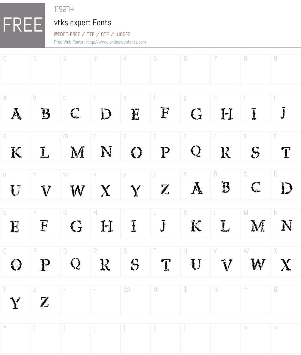 vtks expert Font Screenshots