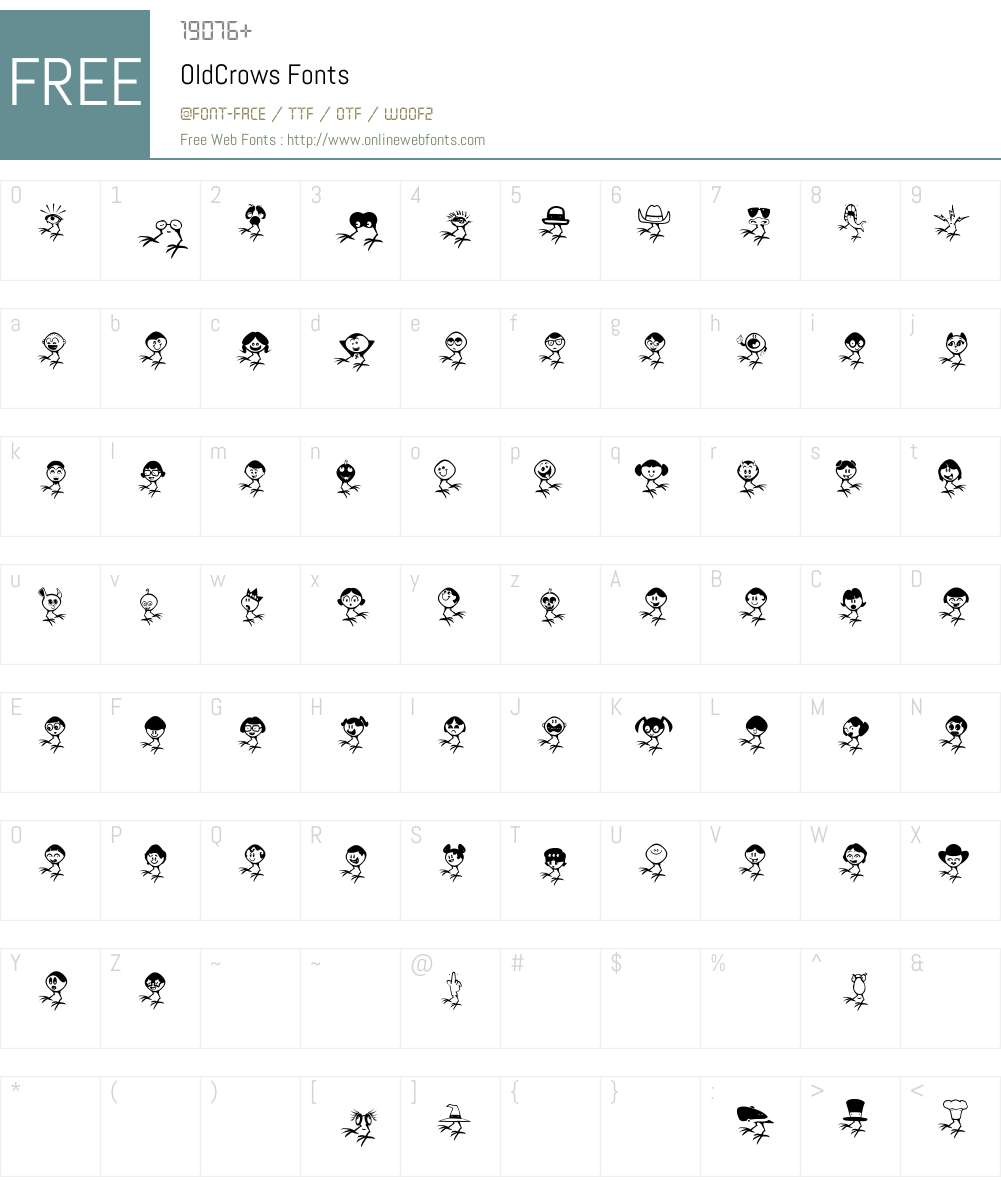 OldCrows Font Screenshots