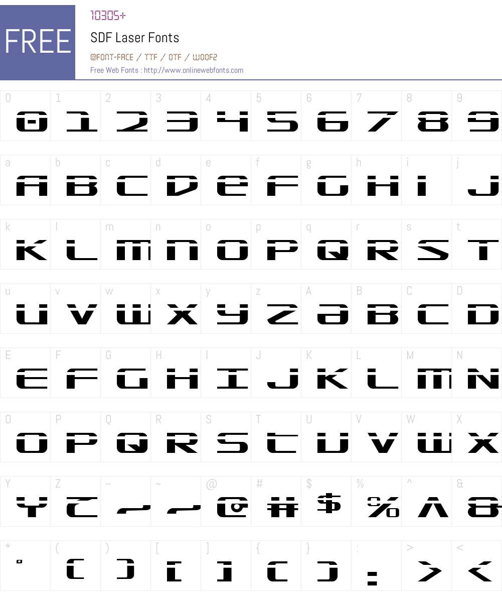 SDF Laser Font Screenshots