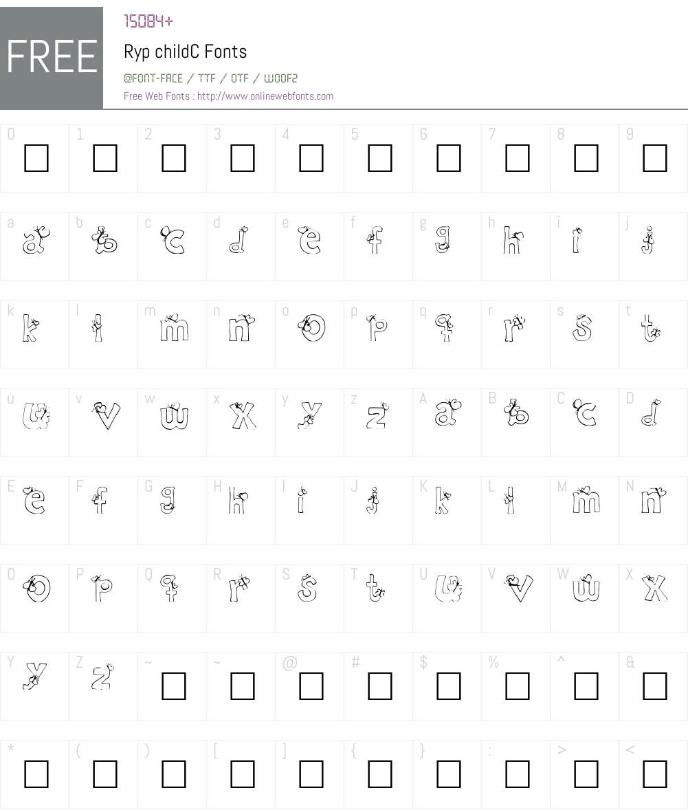 Ryp childC Font Screenshots