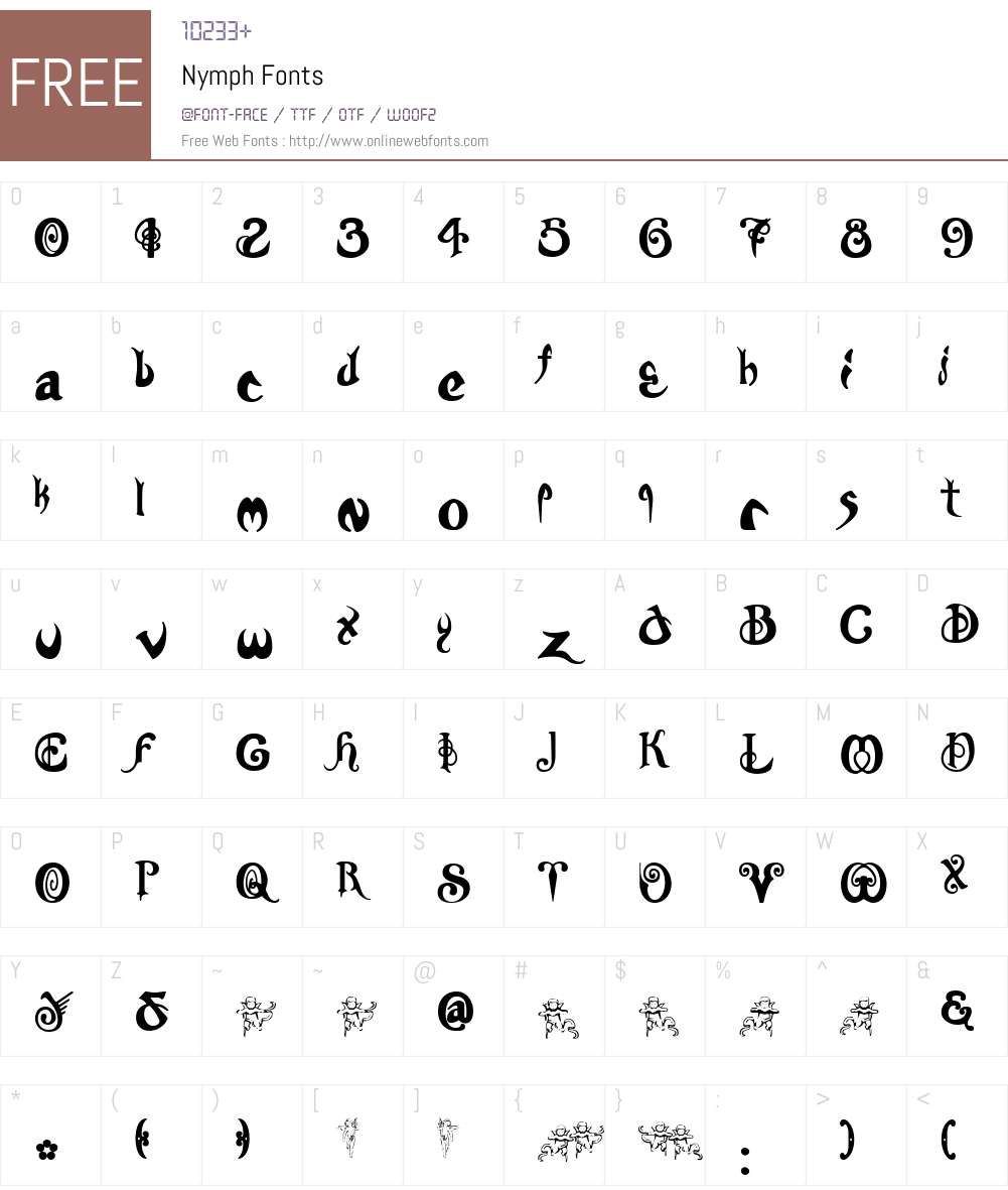 Nymph Font Screenshots