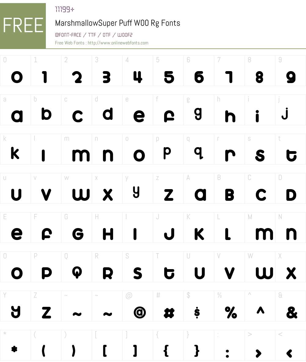 Marshmallow Font Screenshots