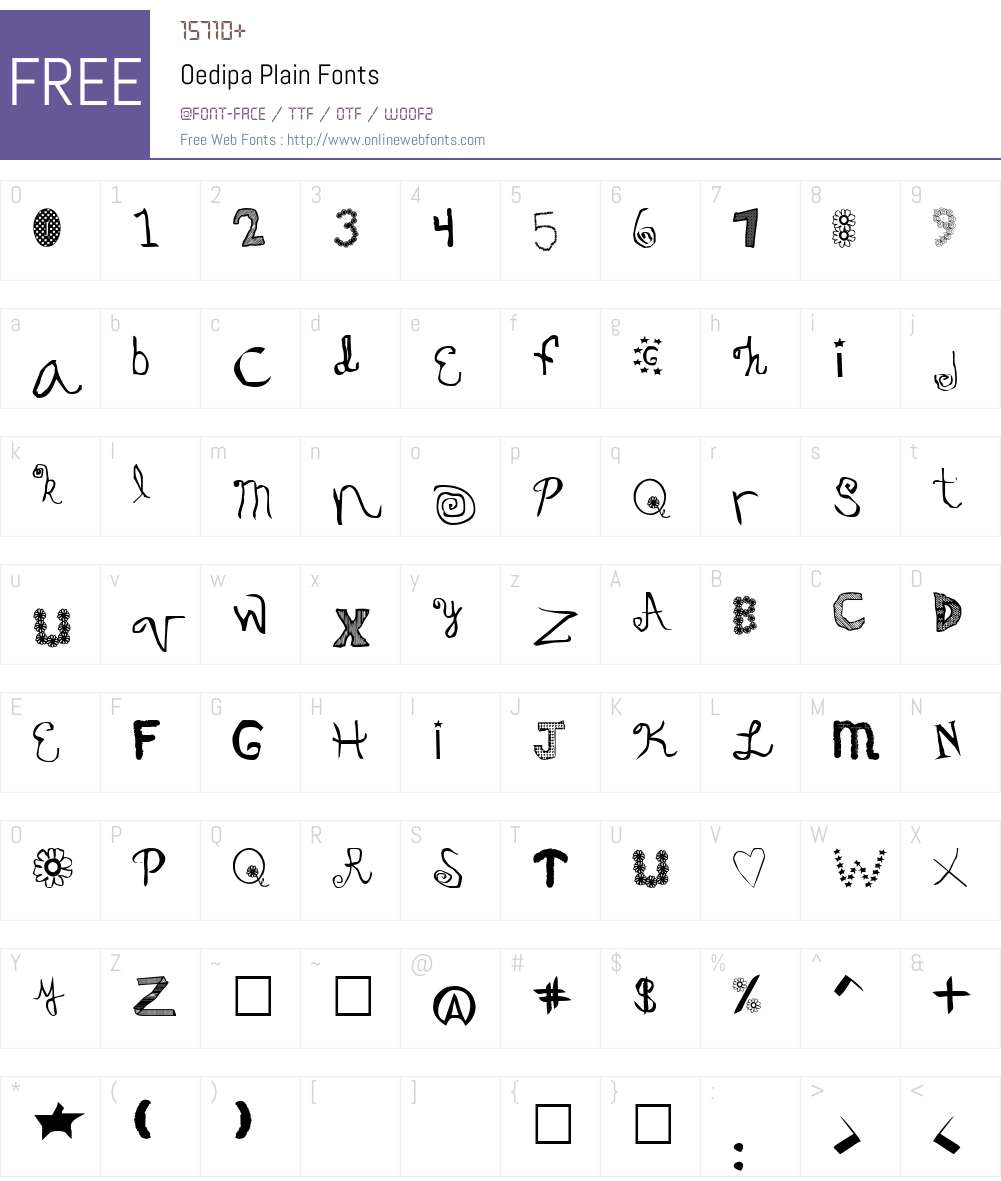 Oedipa Font Screenshots