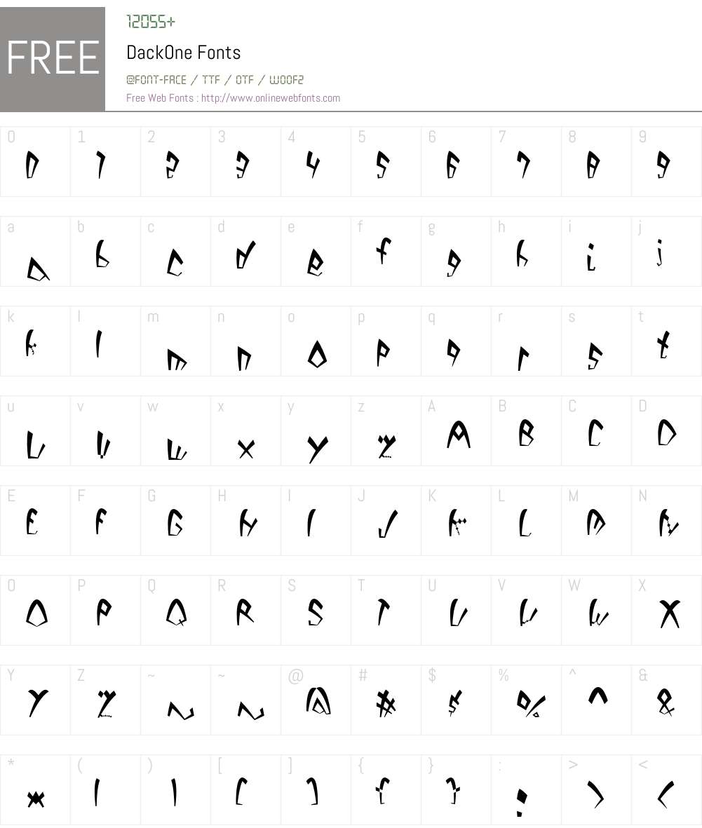 Dack Font Screenshots