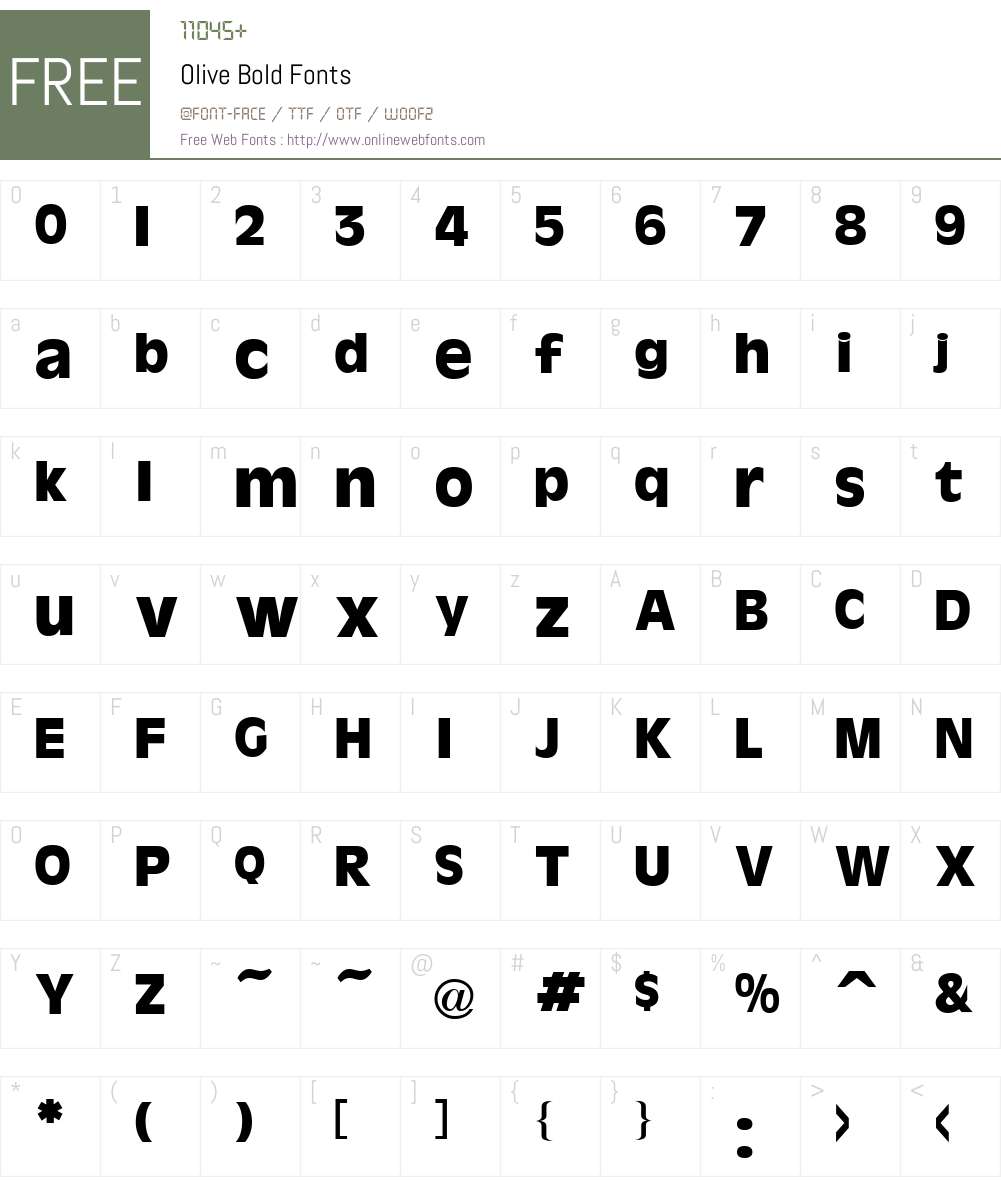 Olive Font Screenshots
