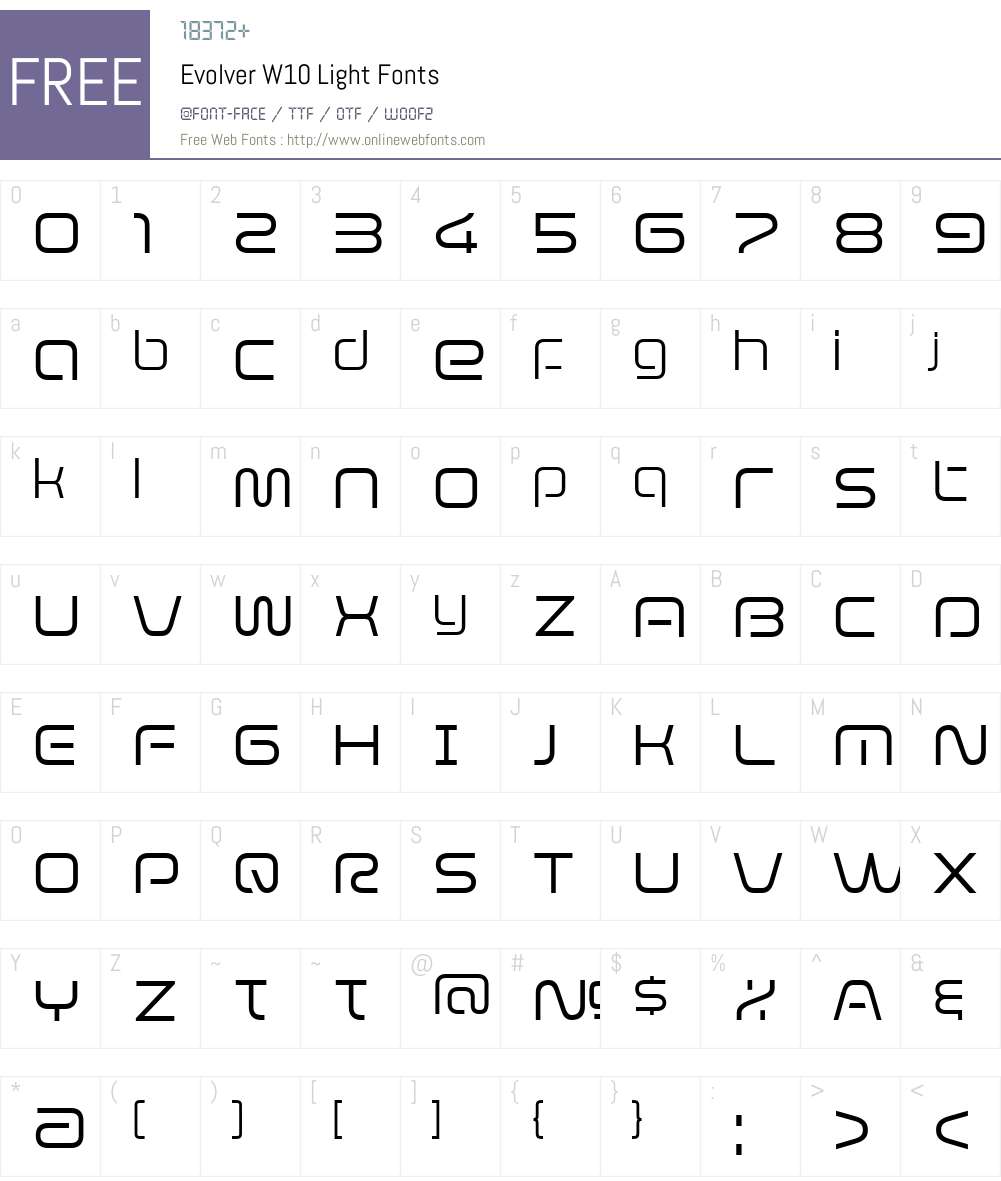Evolver Font Screenshots