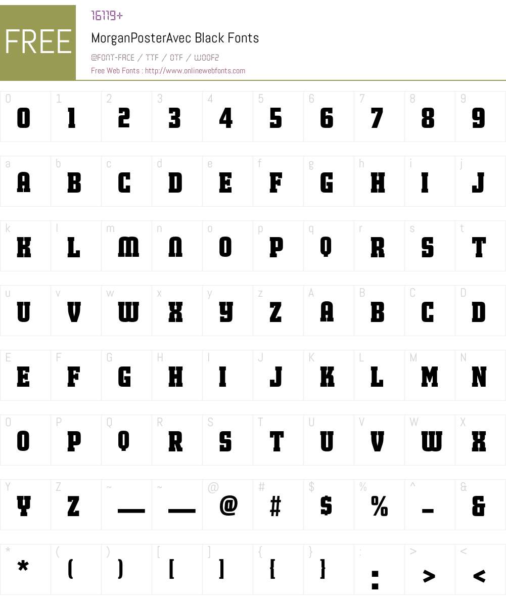 MorganPosterAvec Font Screenshots