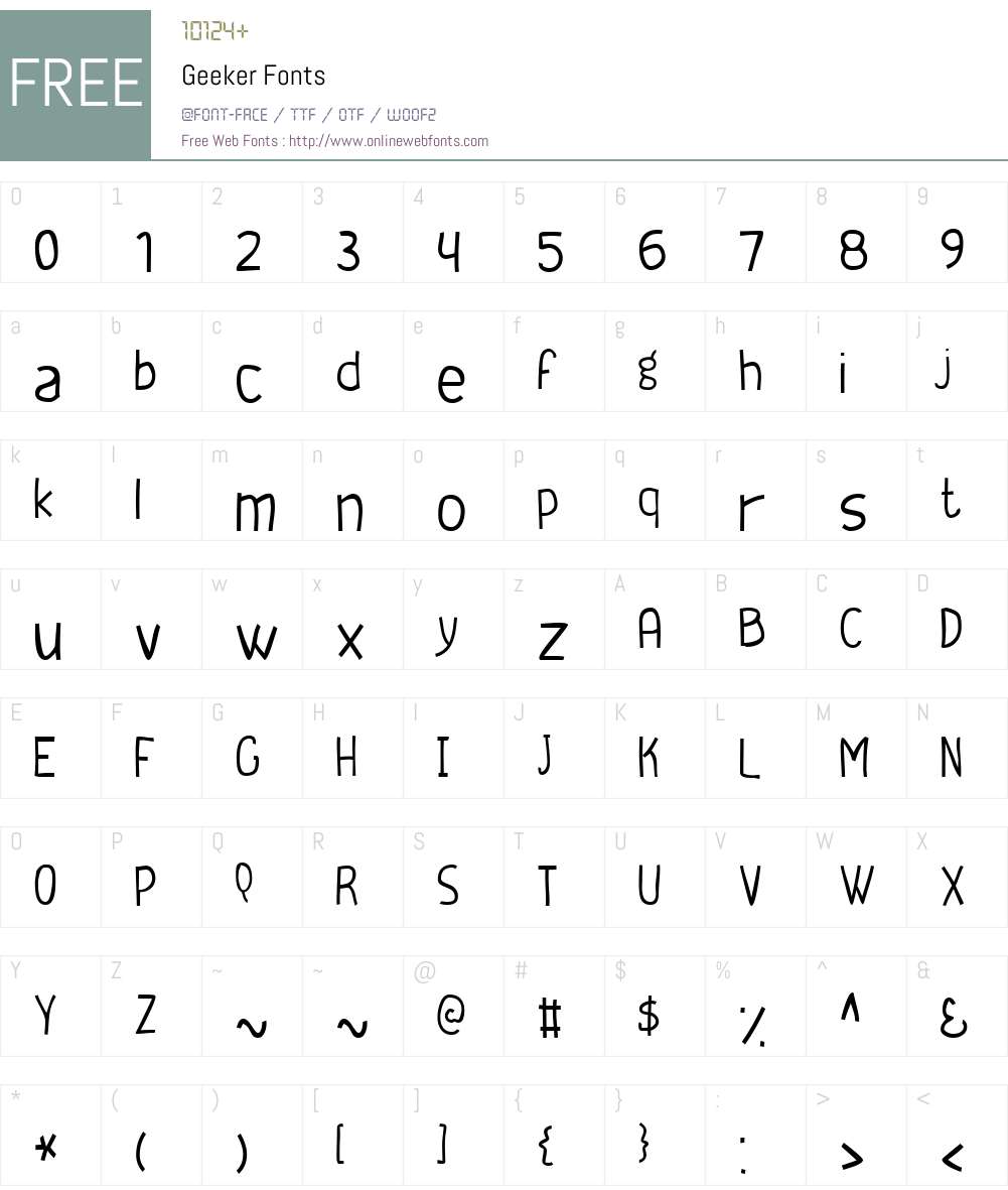 Geeker Font Screenshots