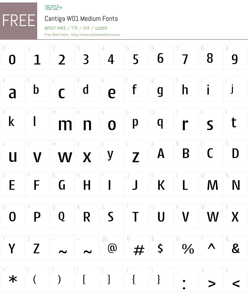 CantigaW01-Medium Font Screenshots